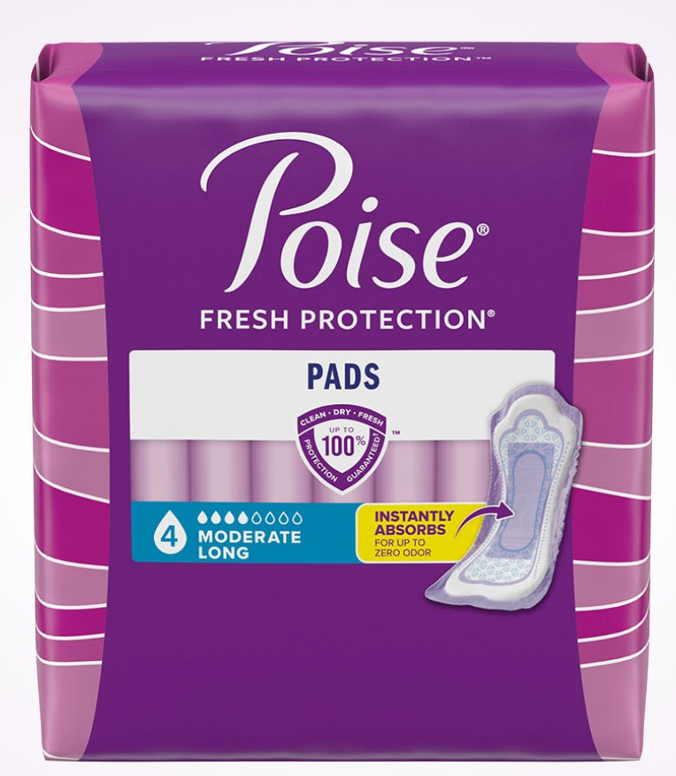 2 Packs Pads For Bladder Leaks, 4 Drop Moderate Absorbency, Long Length
