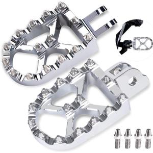 Goldfire M8 Softail Lowrider Foot Pegs For Harley Softail Slim/Lower Rider/Street Bob/Fat Bob/Sport Glide 2018-2023, Motorcycle MX Style Footpegs Footrest Pedal for Harley (Chrome)