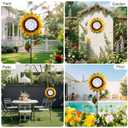 Mothers Day Gifts Outdoor Thermometers for Patio - Waterproof Sunflower Outdoor Indoor Thermometer with Stake Decorative for Yard Garden Wall Living Room Decor, Large Easy-Read No Require Batteries