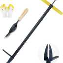 Colwelt Stand Up Weeder and Weed Puller, Stand Up Weed Puller Tool with Foot Pedal, Step and Twist Manual Weeder 40 Inch(Combo Pack - Stand Up Weeder & Hand Weeder & Garden Gloves)