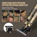 Hair Clippers for Men Hair Trimmer for Barbers,Professional Cordless T Blade Trimmer, Beard Edger Liners for Men,Barber Shavers for Hair Cutting,Gold Knight Close-Cutting Hair Machine