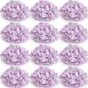 Hydrangea Flower Balls for Centerpieces - 12 PCS Artificial Floral Arrangement with Base, 8 Inch Diameter Fake Silk Kissing Ball for Wedding Table Home Party Decor - Lilac