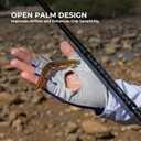 KastKing Ultimate Angler Fingerless SPF Sun Gloves, UPF50+ Sun Protection Fishing Gloves, Hydrocool Technology, Open Palm Design, Extended Cuff UV Protection Gloves for Fishing, Hiking, and Cycling (Royale Family)