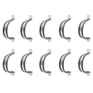 10 Pack Clamps,TTZEZE Stainless Steel Cable Clamp,Pipe Clamp,Tube Clamp,Metal Clamp,Rubber Cushioned Insulated Clamp,Tube Holder for Tube,Pipe Hoop,Pipe or Wire Cord Installation 3 Inch(77mm)