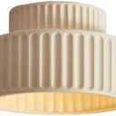 TooJYHup Nordic Handmade Resin Pendant Light Japanese Style Chandelier - Cream Simple Ceiling lamp for Bedroom Living Room Hallway Study(Cream)