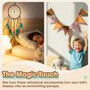 Teepee Tent for Kids with Colorful Flag, Kids Play Tent Indoor with Thicked Mat & Dream Catcher, Toddler Tent with Storage Pockets and Mesh Window for Reading Nook and Imaginative Games