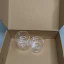 3 Set Hurricane Glass Candle Holders Pillar Votive Hand Blown Clear Cylinder Vase Modern Rustic Table Centerpieces Bulk 2 Sizes (2.8''/4.3''/6'' H)