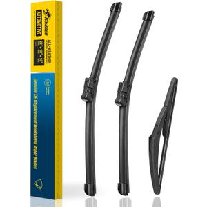 Raidbee 3 Wipers 22"/20"/10" Replacement For Jeep Renegade 2023 2022 2021 2020 2019-2015 (Set of 3), 22 Inch+20 Inch Windshield Wiper Blades with 10 Inch Rear Wiper Blade-Original Factory Quality