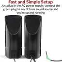Cyber Acoustics CA-2014 Computer Speakers, Full Stereo Sound, Convenient Controls, Easy Setup