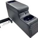 MOOSUN 31515 Denim Black Deluxe Locking Center Console for Jeep CJ-5 1976-1983, CJ-7 1976-1986, Wrangler YJ 1987-1995