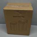 Bathroom Can with Lid, 2 Pack 4 & 2.2 Gallon Automatic Touchless Garbage Can, Small Motion Sensor Smart Can, Slim Waterproof Bin for Bedroom, Bathroom, Office, Living Room (Black)