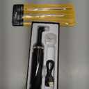 Plaque for Teeth Whitening Tools Electric Tartar Polishing Cleaning Kit with LED Light 5 Speed Modes with 5 Replacement Brush Heads (Black)