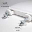 Centoco Toilet Seat Round, Closed Front with Cover, Heavy Duty Commercial, Stainless Steel Self Sustaining Hinge, Plastic, Made in the USA, 440STSS-001, White