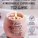 Sister Birthday Gifts, Sisters Christmas Gifts from Sister, Handmade Ceramic 8oz Soy Wax Lavender Scented Candles, Sisters Candle Gift for Soul Sisters Best Friend BFF Bestie