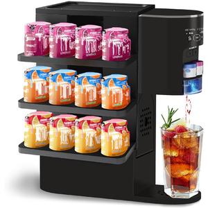 QYILUARE Flavor Pod Holder Rack Compatible With Ninja Thirsti | Wooden 3-Tier Organizer Holds 20 Flavor Pods | Space-Saving, Easy Assembly