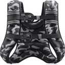 ZELUS Weighted Vest, 16 LB Weight Vest with Reflective Stripe for Workout, Strength Training, Running, Fitness, Muscle Building, Weight Loss, Weightlifting (Black Camo)