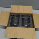 2 Pack Glass Qtip Holder with Lid, Qtip Dispenser Bathroom Storage Jars- Glass Apothecary Jars for Cotton Ball, Swab, Pads, Floss Picks, Bathroom Accessories Organization and Vanity Organizer(Clear)