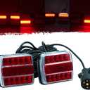 dreamdragon Magnetic Trailer Towing Light Kit, 12V LED Universal Turn Signal Running Brake Light with 24ft Cable 7-pin Plug, IP68 Waterproof