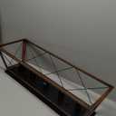 31.5" Flush Mount Ceiling Light, 5-Light Industrial Vintage Chandelier with Matte Black & Brushed Bronze Finish, Large Close to Ceiling Lighting for Dining Room, Kitchen Island, Living Room, Hallway