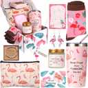 Flamingo Gifts for Women Best Funny Pink Gift for Flamingo Lovers Including Tumbler Mug Makeup Bag Keychain Socks Notepad Earring Brecelet for Birthday Christmas Mothers Day