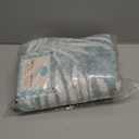 Market & Place Coastal Printed Bath Rug, Blue and White Mat, Modern Bath Decor for Tub and Shower, Absorbent Rug, 20" x 30", Palm Leaves