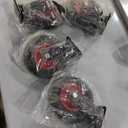 POWERTEC 8 Inch Caster Wheels Set of 4, Heavy Duty Swivel Plate Casters with Rubber Knobby Tread for Workbench, Dolly, Cart, Trolley, Wagon and Chicken Coop, Large Rubber Castor Wheels (17051-P4)