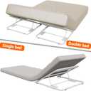 2 Pack Under Mattress Bed Wedge, 4-Level Adjustable Height Bed Elevator, Mattress Incline Support for Acid Reflux, Heartburn, GERD and Sleep Support, Heavy-Duty Steel Frame Holds 200 LBS