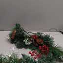 9ft Pre-Lit Artificial Christmas Garland,Christmas Tree Garland,Xma Tree Garland with Lights,Decorated with Pine Cones, Berry Clusters, Plug in, Christmas Collection,