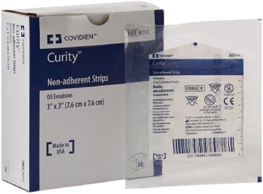 Sterile Curity Oil Emulsion Non-Adhering Dressing Gauze 3 X 3" 6112 bx/50