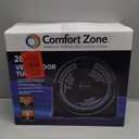 Comfort Zone 11-Inch High-Velocity Tabletop Air Circulator Fan, Quiet Personal Fan with 3 Speeds & 90 Adjustable Tilt  Portable Desk Fan for Home, Bedroom, or Office, Black