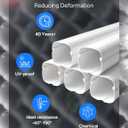 5'' 23.5Ft Mini Split Line Set Cover Kit for Minisplit Ductless Linset Air Conditioners and Heat Pumps, Central AC Decorative Upgraded UV-Proof Strong & Durability PVC Pipe