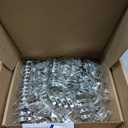 Ravinte 50 Pack 25 Pairs 1-1/2 inch Overlay Soft Close Hinges for Kitchen Cabinet Hinges Satin Nickel Hidden Hinges Stainless Steel Concealed Hinge self Closing