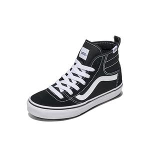 Vans Little Kids' Ashwood Hi Decon Shoe - High Top Fashion Sneakers, Boy & Girl. Suede/Canvas Black/White. 3