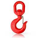 SCIEO 3 Ton Swivel Lifting Hook Heavy Duty Rigging Swivel Hook, G80 Crane Swivel Hook Hoist Swivel Eye Hook for Rigging and Lifting, Rotating Swivel Hook with Safety Latch for 6614 lbs Load Capacity
