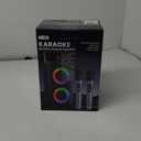 Karaoke Machine, Portable Bluetooth Speaker with 2 Wireless Karaoke Microphones, Karaoke Machine for Adults Kids with PA System,Powered Cabinets Support TWS/TF/USB/AUX for Home Party Stage,Xmas Gifts (Black)