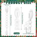 12 Pack Christmas Garland Hanger for Mantle Christmas Garland Hooks Wreath Ties Fireplace Stocking Holder Reusable Silicone Adhesive Straps for Fireplace Staircase Front Door (White)