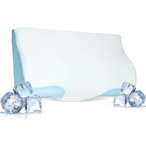Derila King Size Cooling Pillowcase | Optimal Temperature Control for Your Memory Foam Pillow for Perfect Sleep. Quality Material White Pillowcase ensures Anti Snore Pillows (King Size (23.6" x 13.4" x 4.3"), Cooling Pillowcase | White)