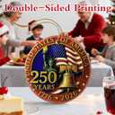 250 Years of America Ornament | Independence Day, July 4 Decor, Christmas Ornaments, Christmas Decorations, Holiday Decor Gifts for Patriots, Gift Exchange & Gift Idea, Giftbox Included