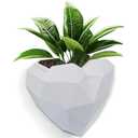 VMAYAN Heart Self Watering Planter | Indoor Wall Planters for Indoor Plants | Vertical Succulent Wall Planters | Create A Wall Garden Without Drilling (White)