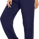 WiWi Womens Pajama Pants Lightweight Bottom Soft Viscose from Bamboo Loungwear Yoga Pants for Women, Size L