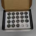 MIKKUPPA M12x1.5 Lug Nuts - Replacement for Ford Fusion Focus Escape, Honda Accord Civic CRV, Chevy Cruze Malibu, Dodge Journey, Jeep Compass Patriot Aftermarket Wheel, 20pcs Chrome Closed End Nuts (Silver)