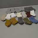 18 Pairs SHARELY SHEEP Toddler Socks Unisex Baby Baby Crew Cotton Cuff Socks for Infant Girls Stocking Stuffer for Kids 0-6 Months (Solid Color C)