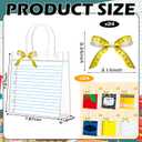 Tinlade 24 Pcs Clear Gift Bag, Teacher, Red and Yellow, 1 Count