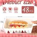 48 Pcs Christmas Tree Paper Food Trays for Xmas Party Decoration Red Christmas Food Boat Nacho Trays Disposable Snack Holder for Winter Holiday Xmas Party Supplies