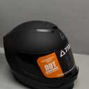 TRIANGLE Kids Motorcycle Helmets Youth Full Face Helmet Lightweight with 2 Visors DOT Approved (Large, Matte Black)