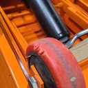 VEVOR Hydraulic Lift Table Cart, 330lbs Load Capacity 50 Inch Lifting Height, Manual Single Scissor Lift Table with Non-Slip Pad and 4 Wheels, Hydraulic Scissor Cart for Material Handling, Orange