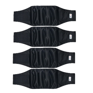 4 Pack Dog Diapers Male Reusable, Premium Belly Bands for Male Dogs, High Absorbing Dog Pee Wraps for Doggie in Incontinence and Training Black M