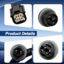 Driver/Left Side Tail Lamp Wiring Harness Compatible with Chevy Silverado GMC Sierra 1500 2500HD 3500HD 2016-2019 Replace # 23295978