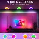 2 Pack Rechargeable Motion Sensor Ceiling Light with Remote, Wireless Battery Operated Closet Light with 13 Colors Changing, 0.55 Magnetic Lights for Shower Bathroom Closet Hallway Pantry