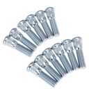 12Pcs Wheel Stud for Trailer for Axles 2,000 lb to 7,000 lb with 1/2"-20 UNF Thread Size 0.617" Spline, 0.77" Head 2.19" Length